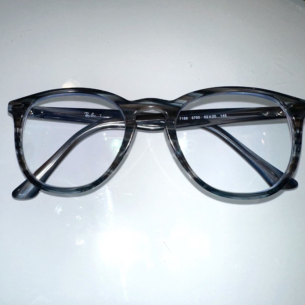 Ray-Ban Blue Grey striped Eyeglass frames, RB7159 5750